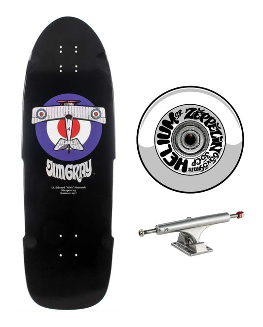 Zeppelin Aero Works Jim Gray S/10 Complete Skateboard with Ace 77 AF1 trucks and Helium SR 65mm/95a wheels